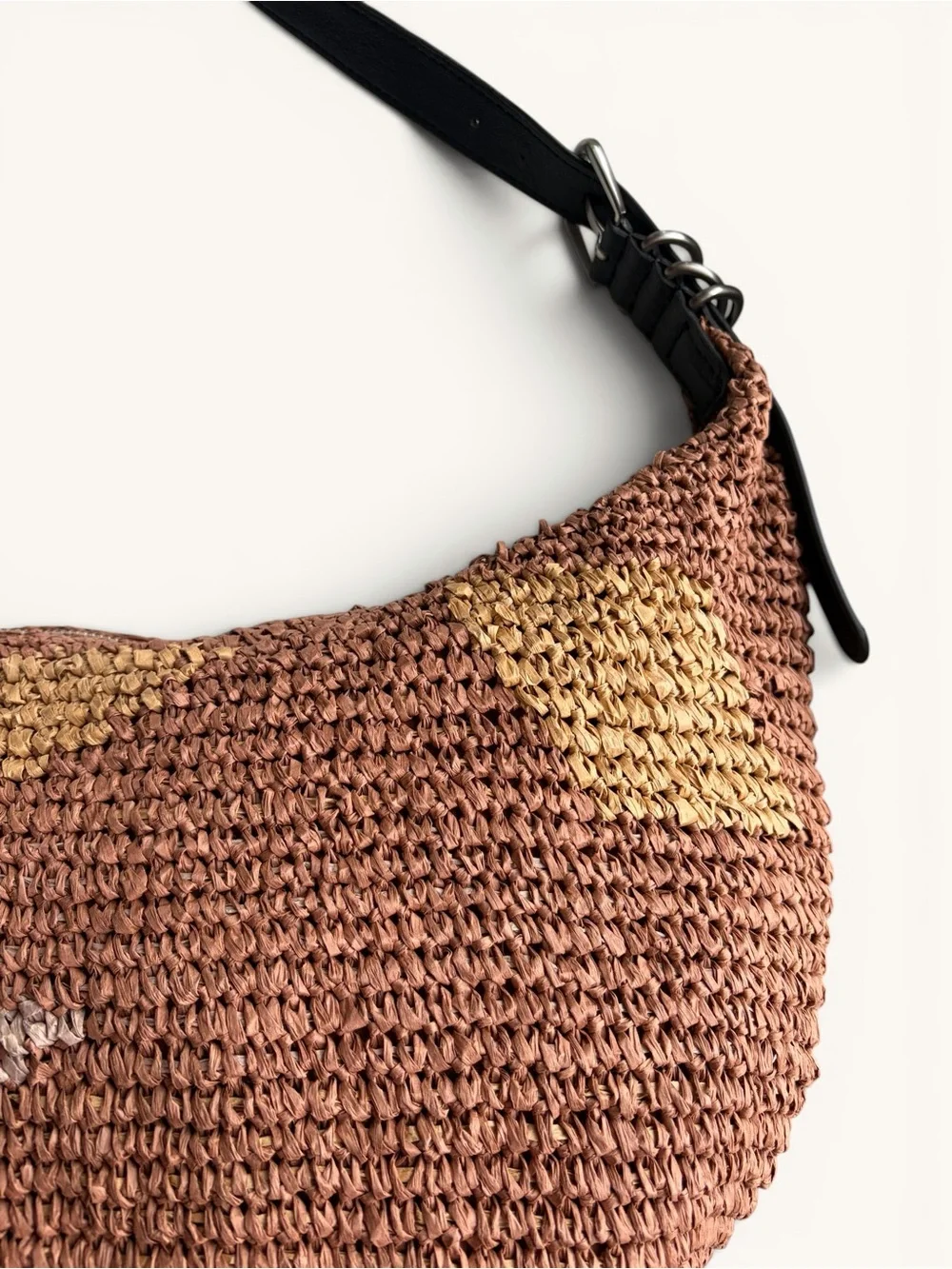 Free People Woven Hobo Bag in Brown, Tan, Cream